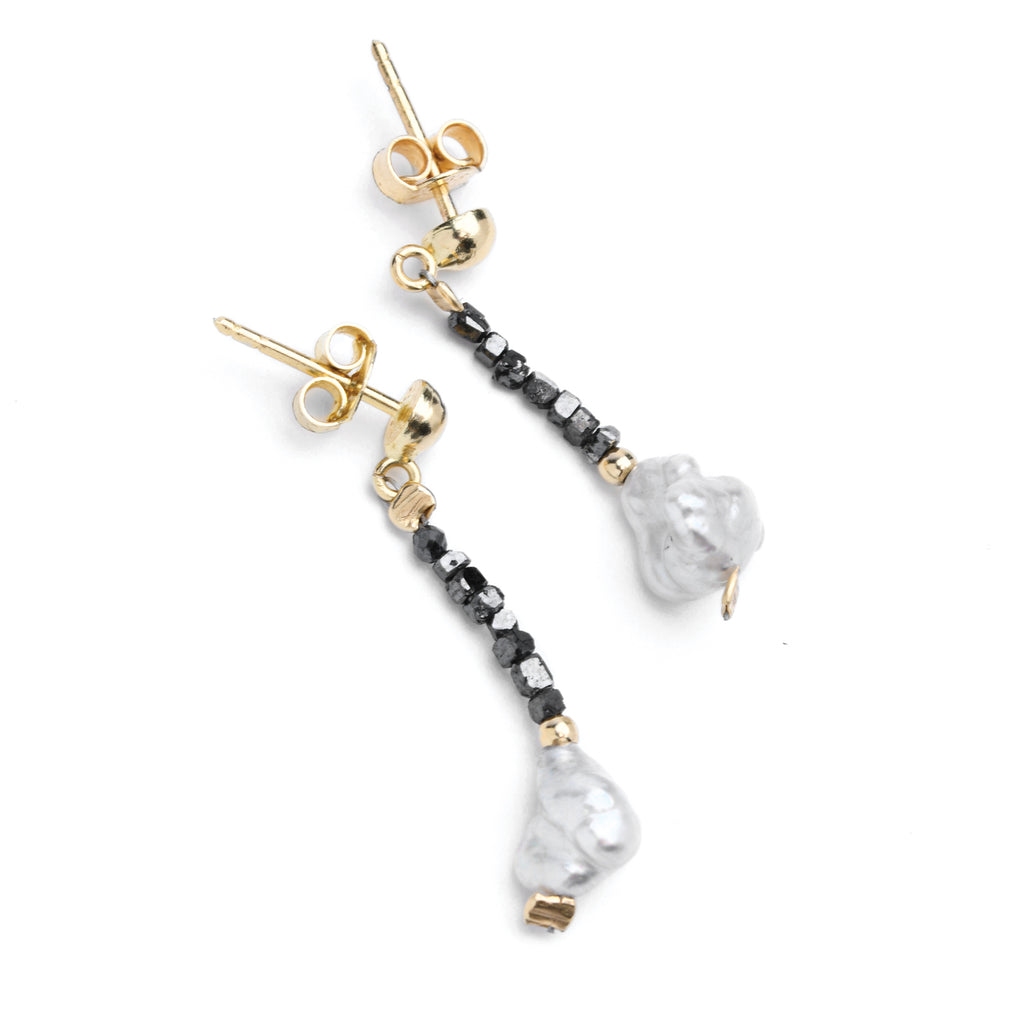 Moon & Stone Altın Küpe