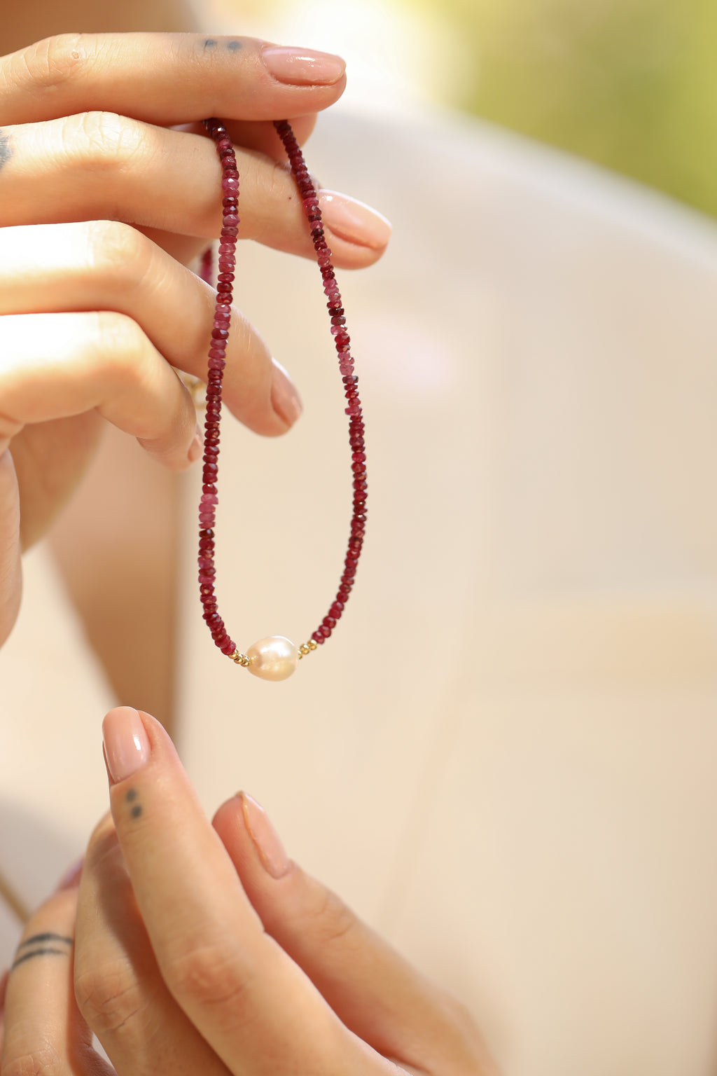 Ruby Whisper Altın Kolye