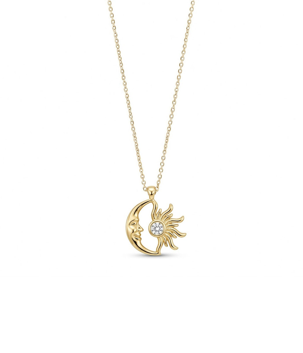 Sun and Moon Altın Kolye